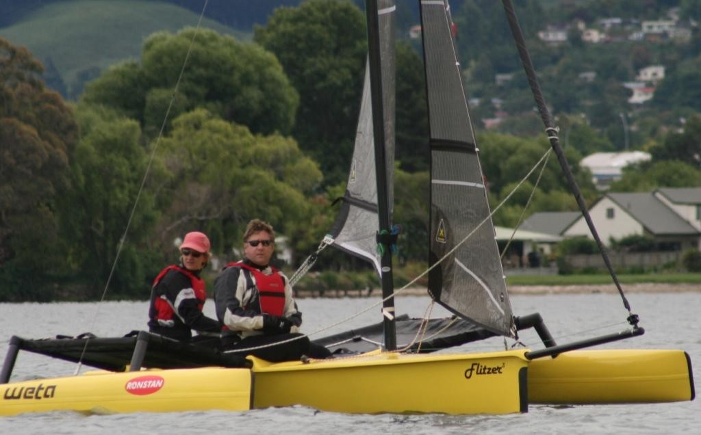 Antonia Girardet & Clive Wright - Doublehanded winners - 2009 Ronstan NZ Weta Championship © Chris Kitchen